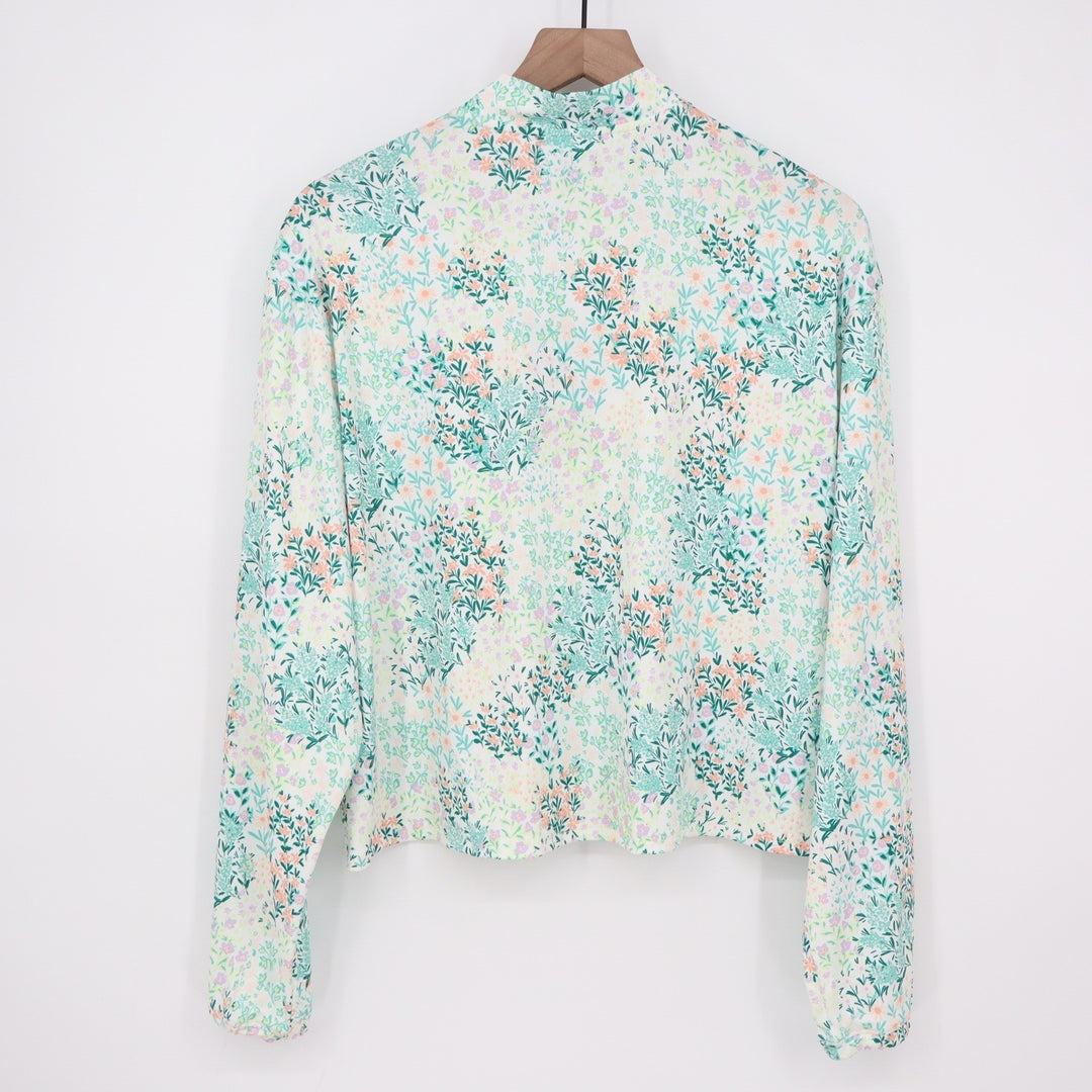 Bad Birdie UV Long Sleeve Floral Quarter Zip Golf Top Spring Has Sprung XL NEW