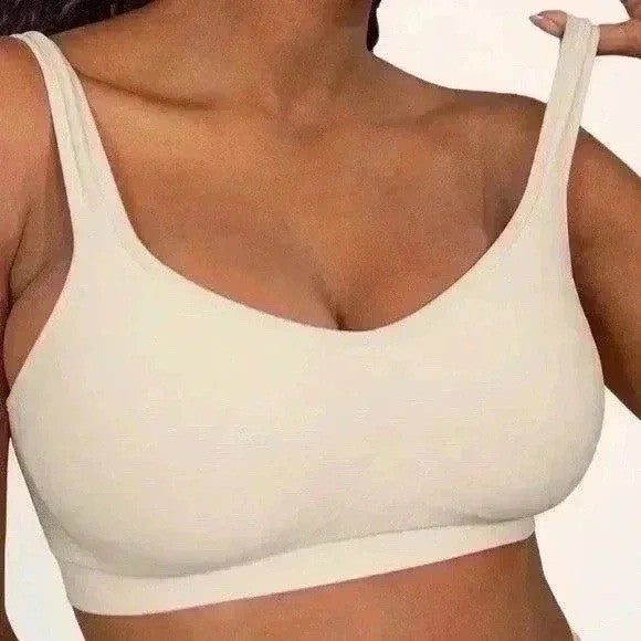 Truekind Supportive Comfort Wireless Shaping Bra Womens L Chai