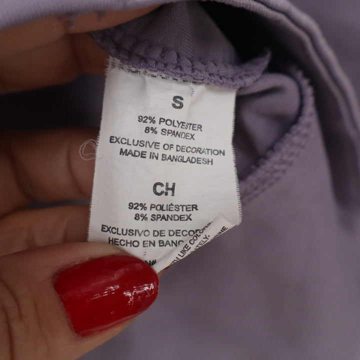 Avia Womens Full Zip Athletic Jacket Lavender Purple Mock Neck Thumbholes Small