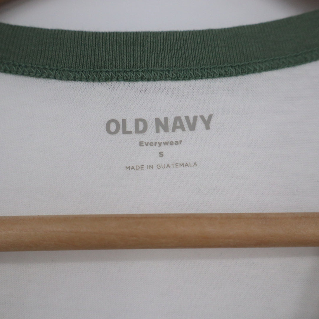Old Navy Montana Big Sky Country Ringer Tee White Green Graphic Shirt Mens Small