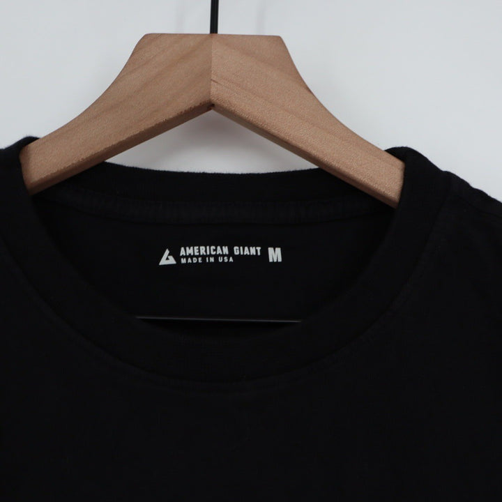 American Giant Black Pocket T Shirt Mens Size M Made USA Cotton