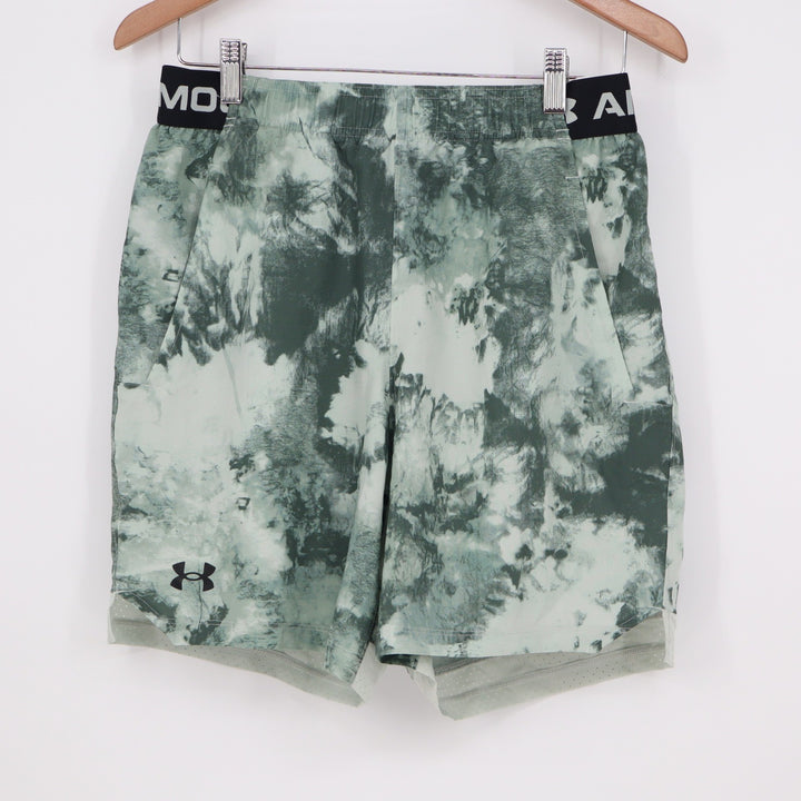 Under Armour Mens Vanish Woven 6in Print Shorts Green Tie Dye Medium NEW