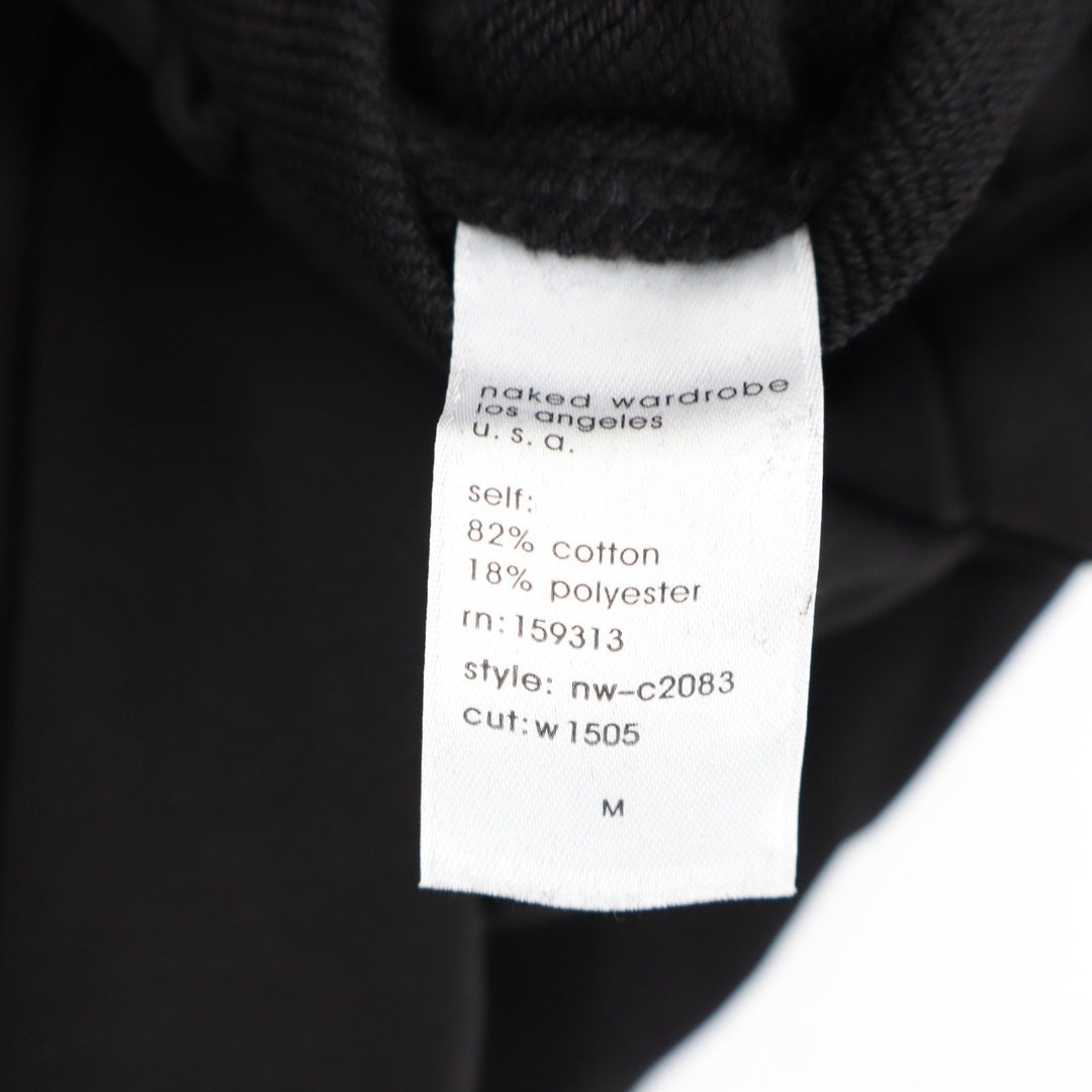 Naked Wardrobe Black Sweatshirt and Sweatpants Set Women's Medium Loungewear
