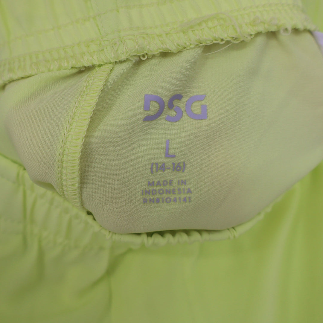 DSG Boys Agility Short Light Lime Neon Green Athletic Gym Shorts L 14-16 NEW