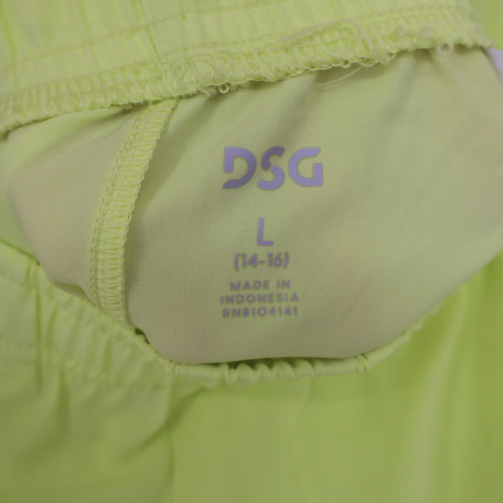 DSG Boys Agility Short Light Lime Neon Green Athletic Gym Shorts L 14-16 NEW