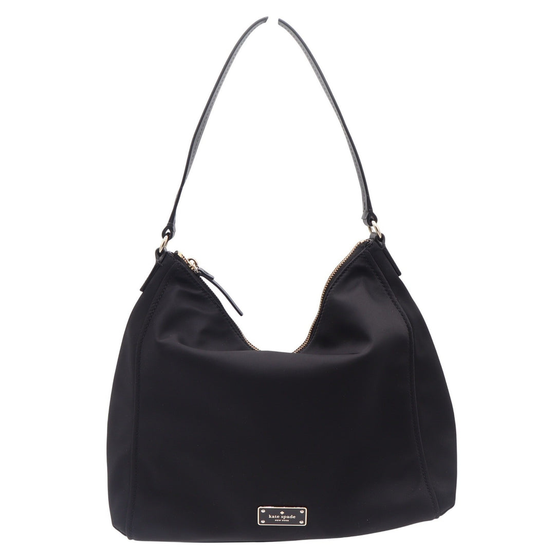 Kate Spade Black Nylon Hobo Shoulder Bag Gold Hardware