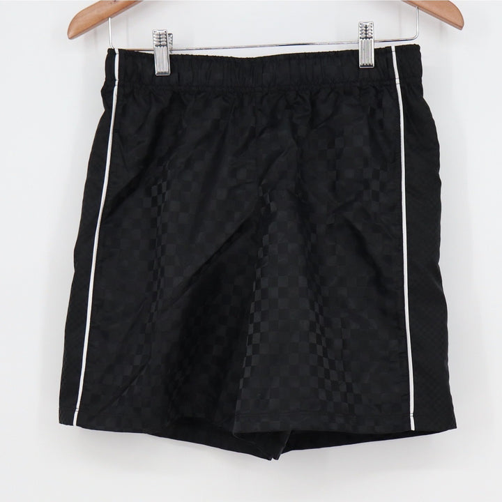 DSG Boys XL 18 Woven Soccer Shorts Pure Black Checkerboard