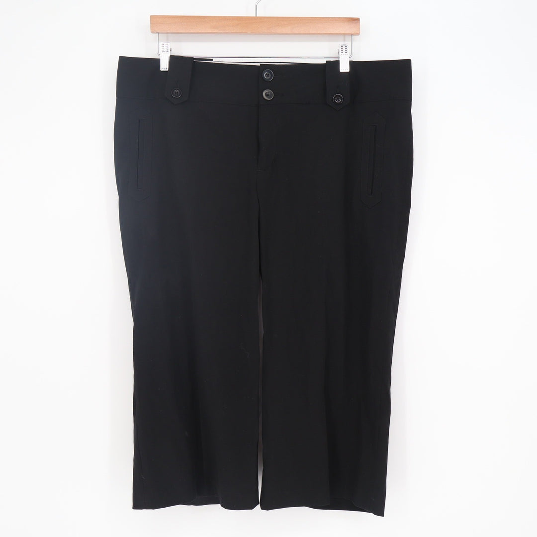 Mossimo Pants Womens 18 Stretch Black Cropped Career Trousers Excellent