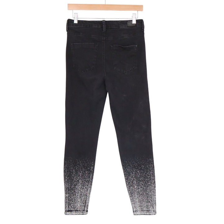 Celebrity Pink High Rise Ankle Skinny Jeans Black Silver Glitter Ombre