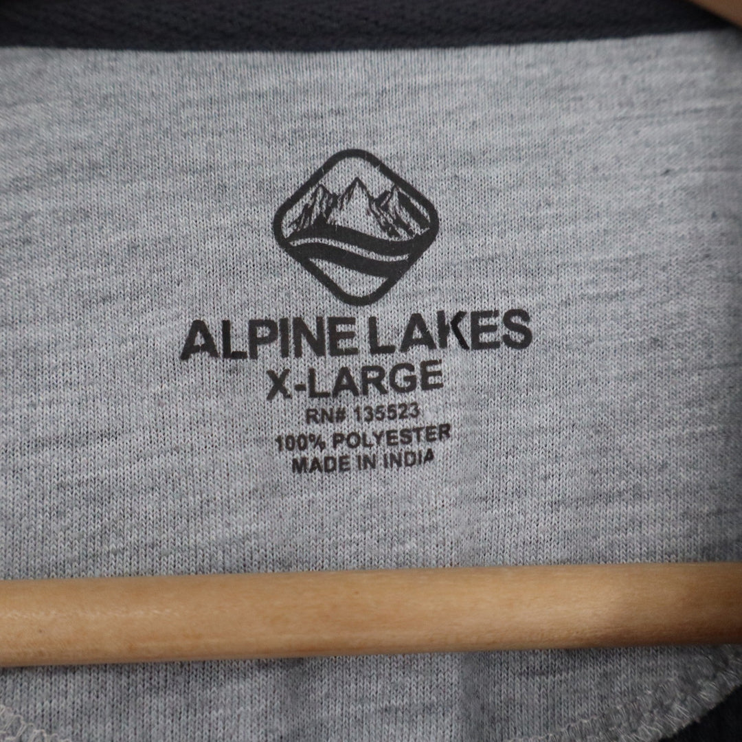 Alpine Lakes Mens XL Charcoal Grey Waffle Knit Long Sleeve Henley Shirt