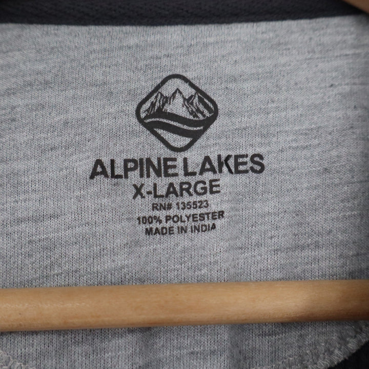 Alpine Lakes Mens XL Charcoal Grey Waffle Knit Long Sleeve Henley Shirt