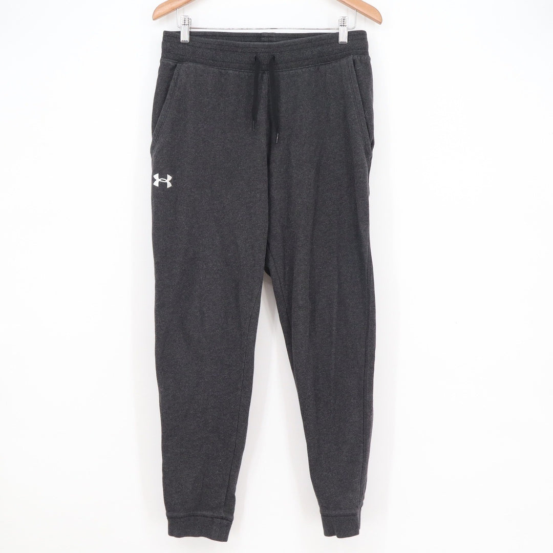 Under Armour Mens Rival Fleece Joggers Charcoal Gray Loose Fit Large