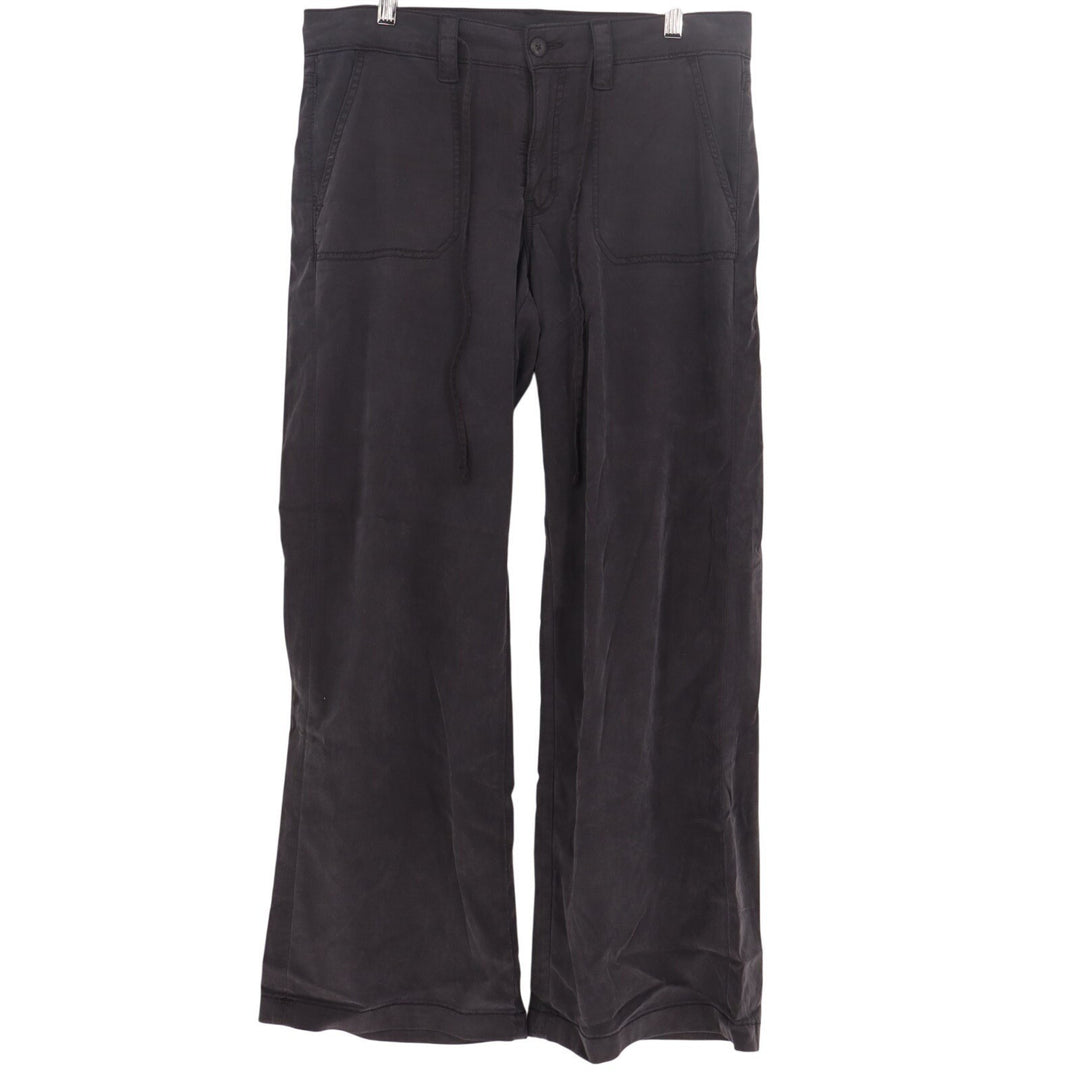 American Eagle Outfitters Baggy Utility Pants Womens 6 Black Stretch Wide Leg