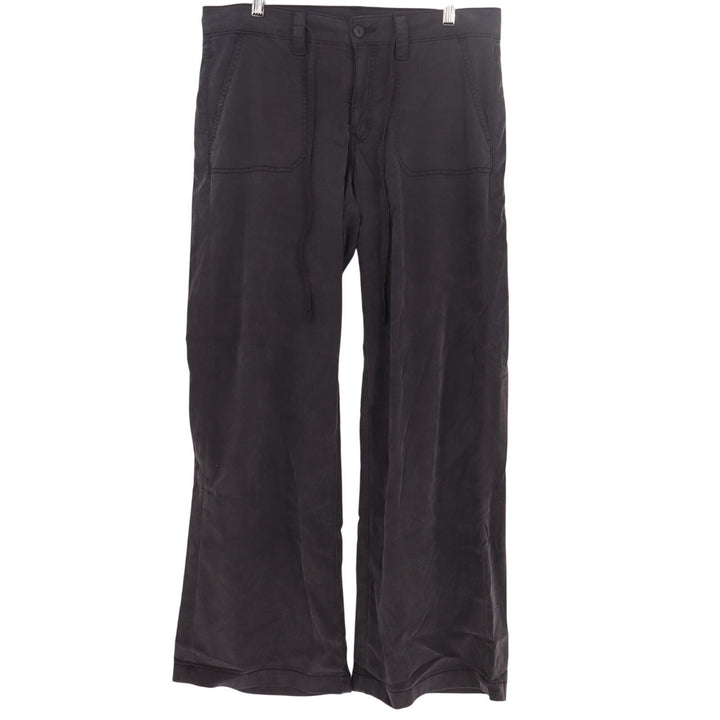 American Eagle Outfitters Baggy Utility Pants Womens 6 Black Stretch Wide Leg