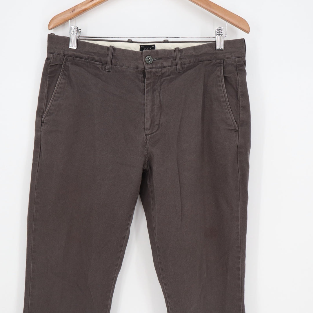 J. Crew Chino Pants Mens 33x30 Chocolate Cotton Stretch Straight Leg Streetwear
