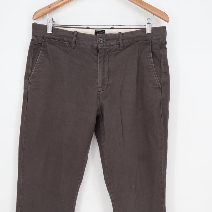 J. Crew Chino Pants Mens 33x30 Chocolate Cotton Stretch Straight Leg Streetwear