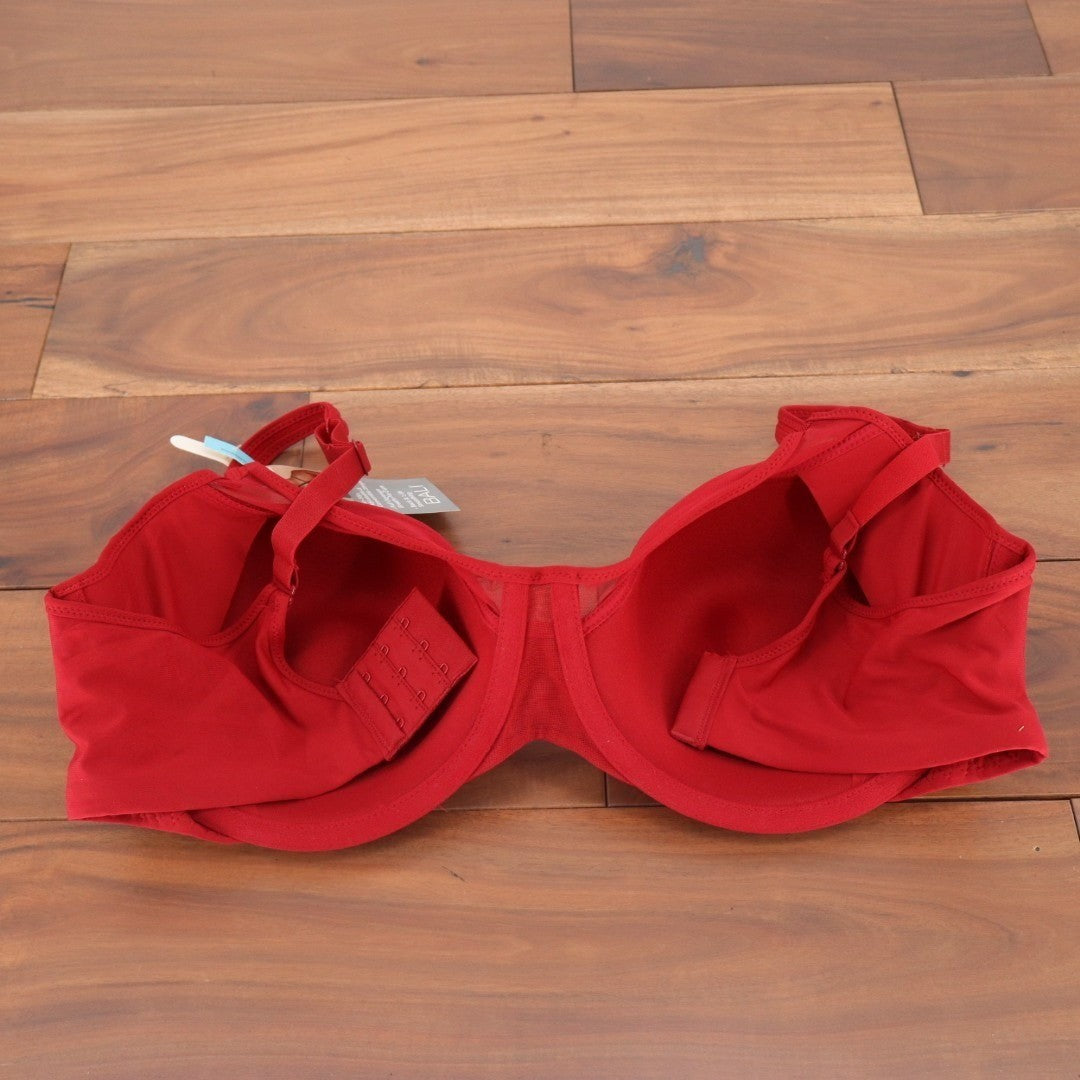 Bali One Smooth U Ultra Light T-Shirt Bra Womens 42C Rosy Red Stretch Underwire