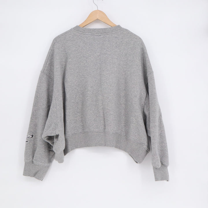 Philadelphia Eagles Sweatshirt Womens Large Gray New Era Long Sleeve Pullover