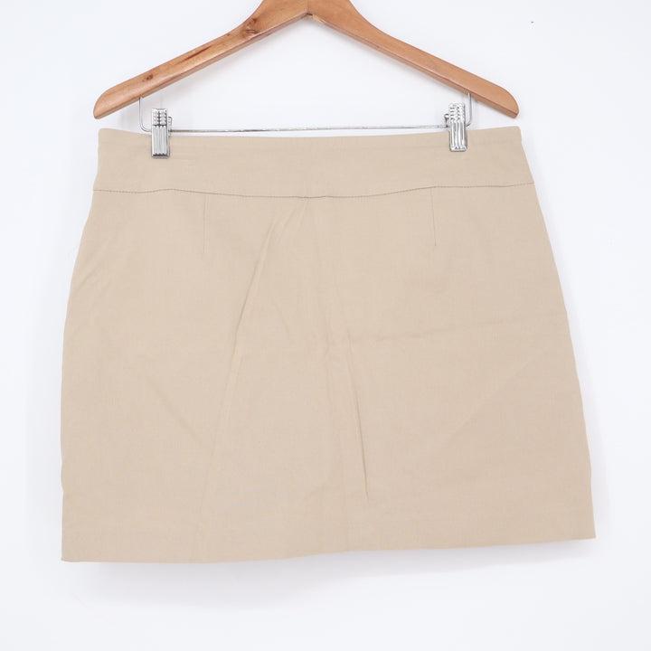 Attyre New York Skort Womens 12 Tan Stretch Pockets Excellent