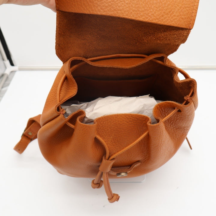 Portland Leather Womens Bucket Backpack Brown Adjustable Shoulder Strap Bag