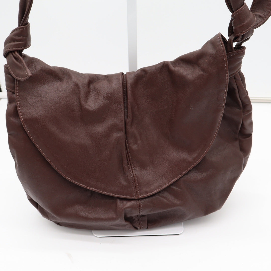 North Country Leather Shoulder Bag Womens OS Brown Knotted Strap Boho Excellent