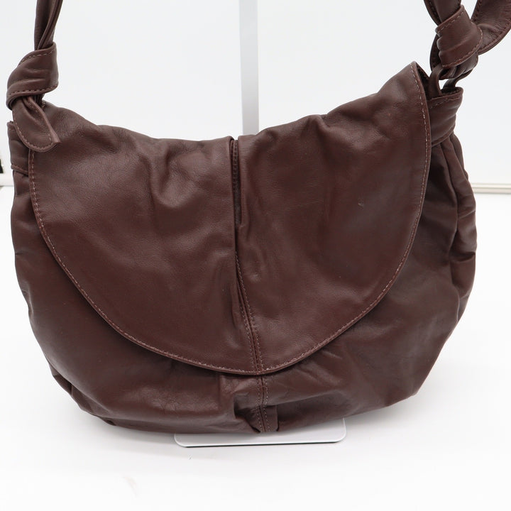 North Country Leather Shoulder Bag Womens OS Brown Knotted Strap Boho Excellent