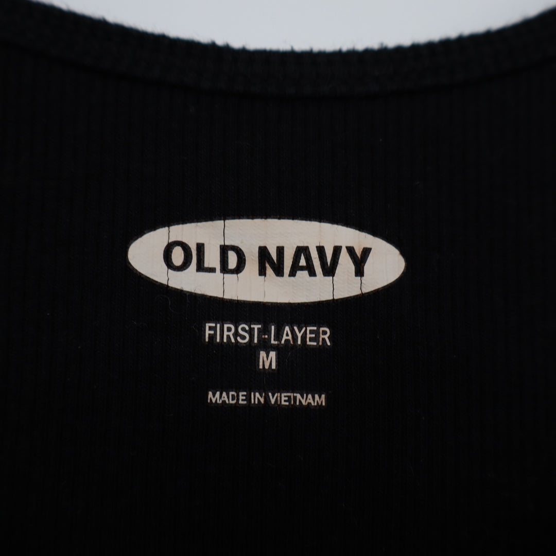 Old Navy First layer Tank Top Womens Medium Black Cotton Stretch Scoop Neck