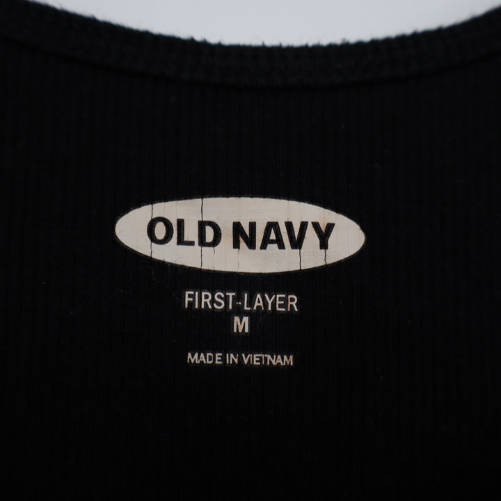 Old Navy First layer Tank Top Womens Medium Black Cotton Stretch Scoop Neck