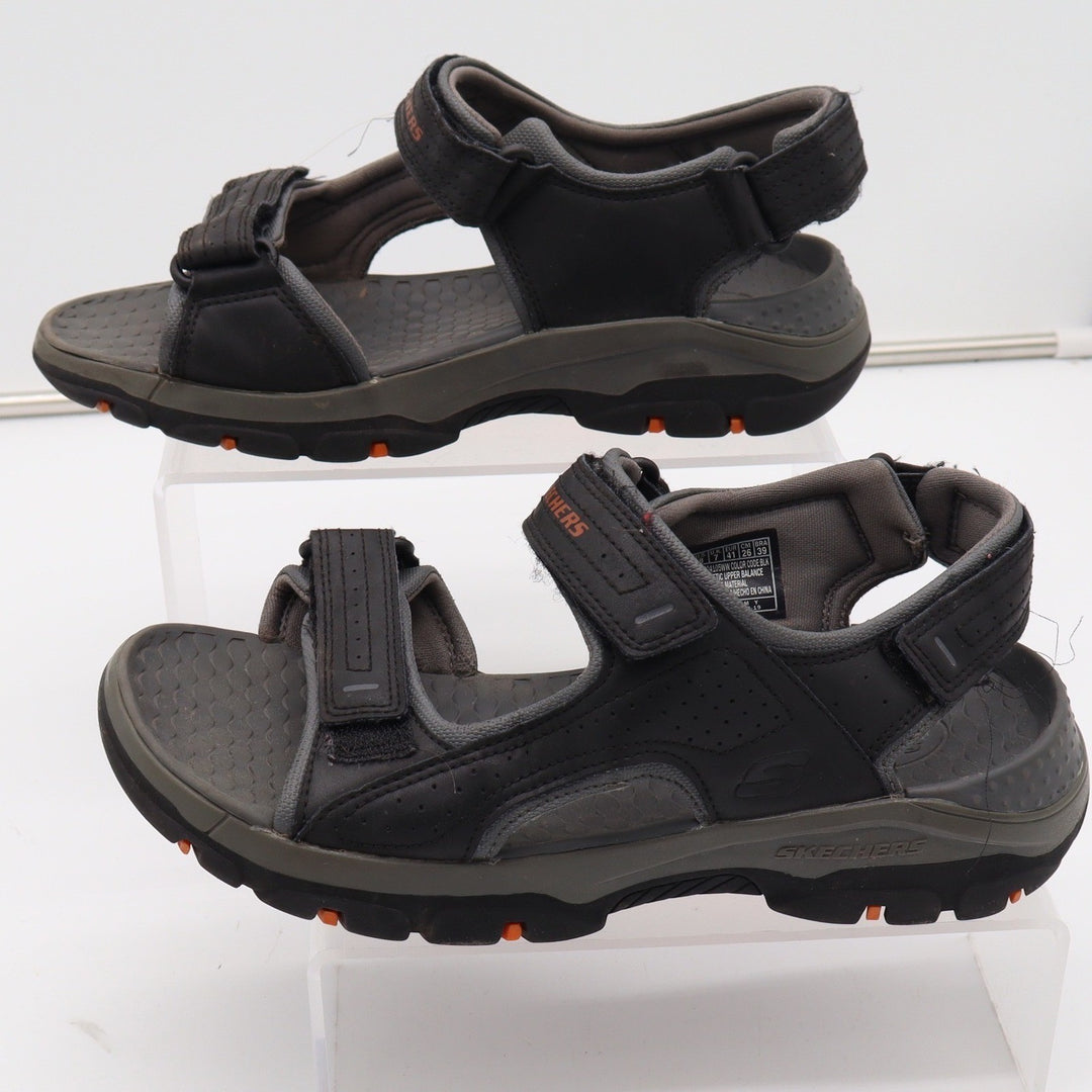 Skechers Relaxed Fit Luxe Foam Mens Black Sporty Sandals Size 8