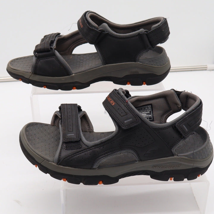 Skechers Relaxed Fit Luxe Foam Mens Black Sporty Sandals Size 8