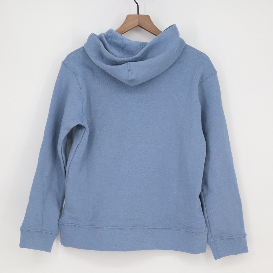 American Giant Midweight Hoodie Womens XS Blue Fleece Kangaroo Pocket Pullover