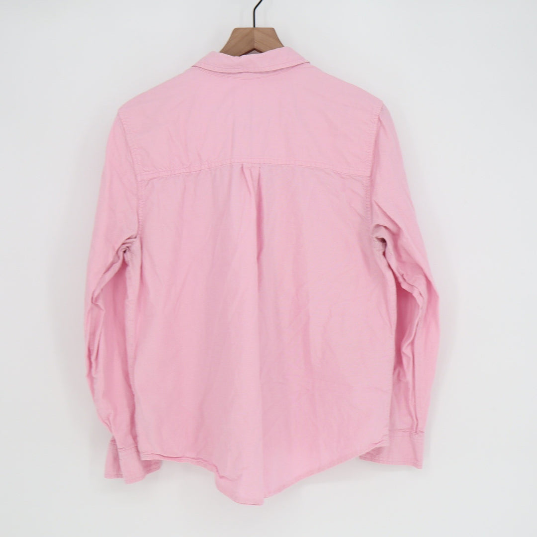 Universal Thread Pink Button Down Shirt Long Sleeve Cotton Classic Fit Large