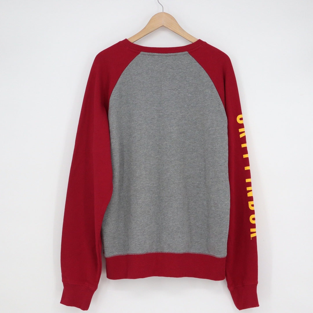 Universal Studios Harry Potter Gryffindor Raglan Sweatshirt Grey Burgundy XL