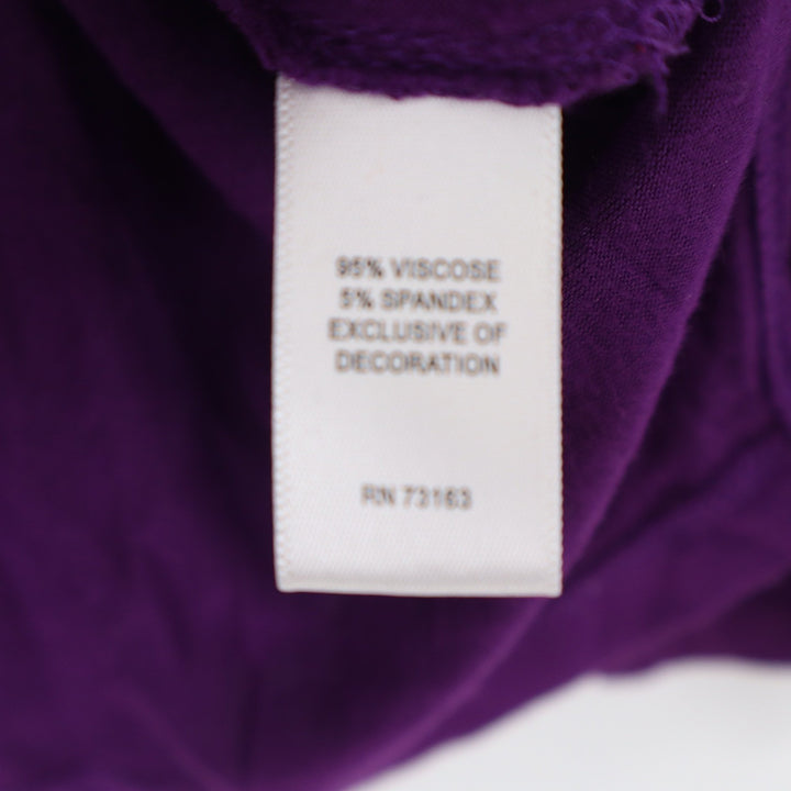 Cupio Blush Womens Purple Long Sleeve Scoop Neck Pocket Tee Shirt Size L Relaxed