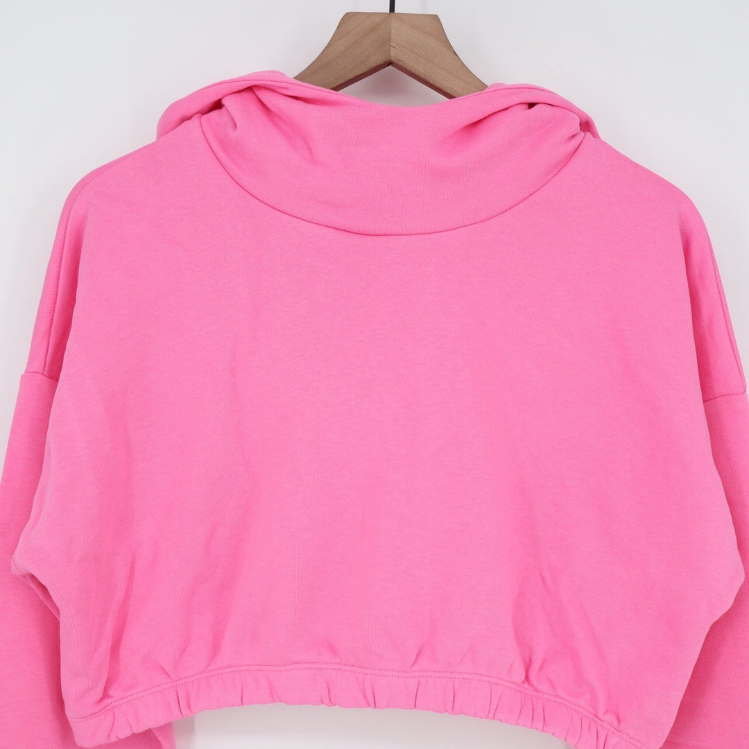 Naked Wardrobe Pink Cropped Hoodie Women's XL Long Sleeve Pullover