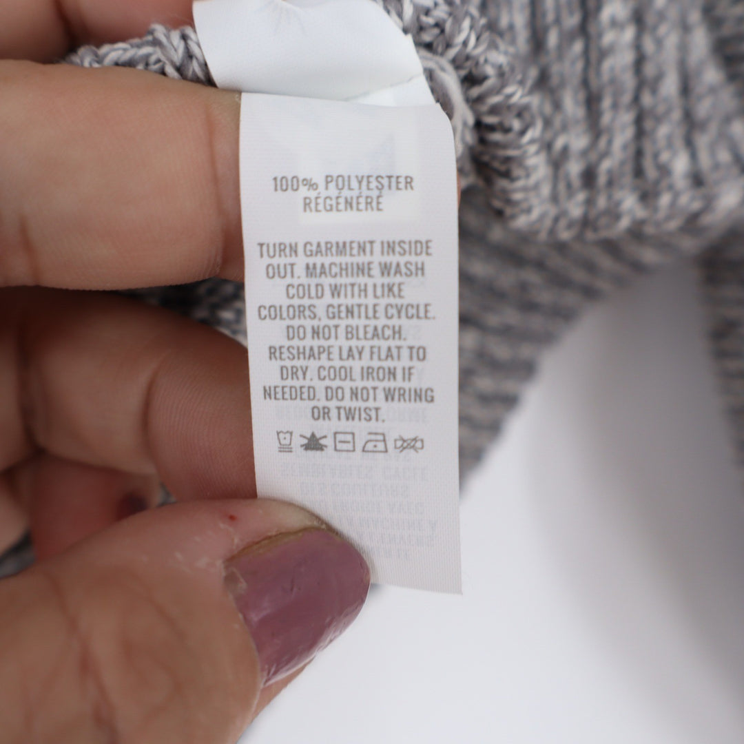 OFFLINE by Aerie Womens XS Grey Marled Quarter Zip Pullover Sweater Thumbholes