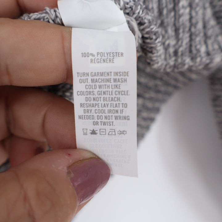 OFFLINE by Aerie Womens XS Grey Marled Quarter Zip Pullover Sweater Thumbholes