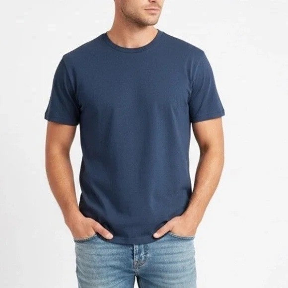 American Giant Classic Crew Neck T Shirt Blue Cotton Made in USA Mens Size M