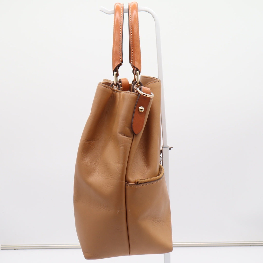 Dooney & Bourke Satchel Womens Large Leather Tan Crossbody Handbag Excellent