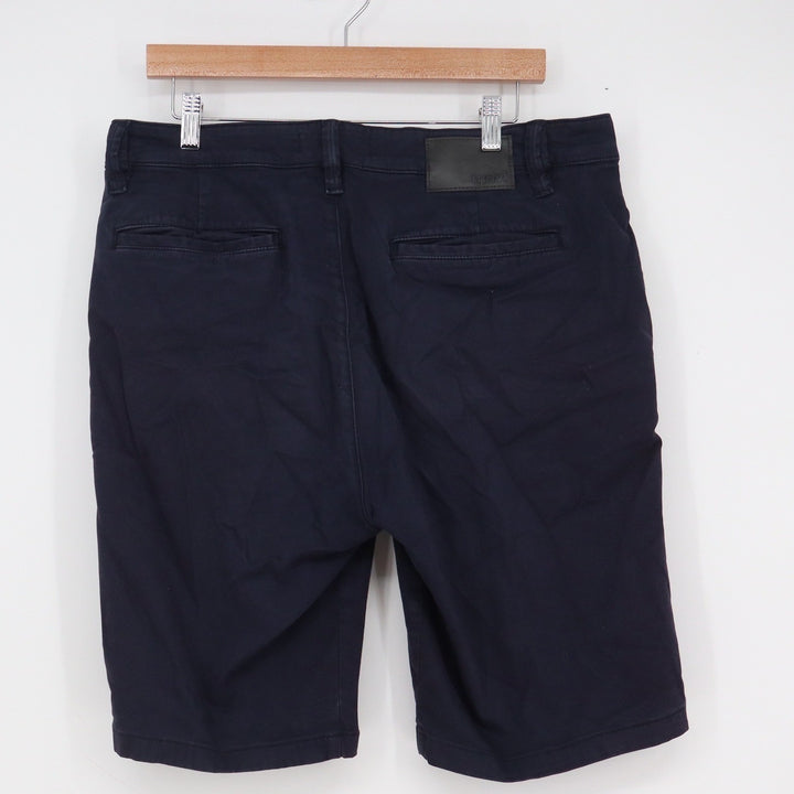 Mavi Jeans Mike Mens Navy Blue Chino Shorts Size 35 Cotton Stretch