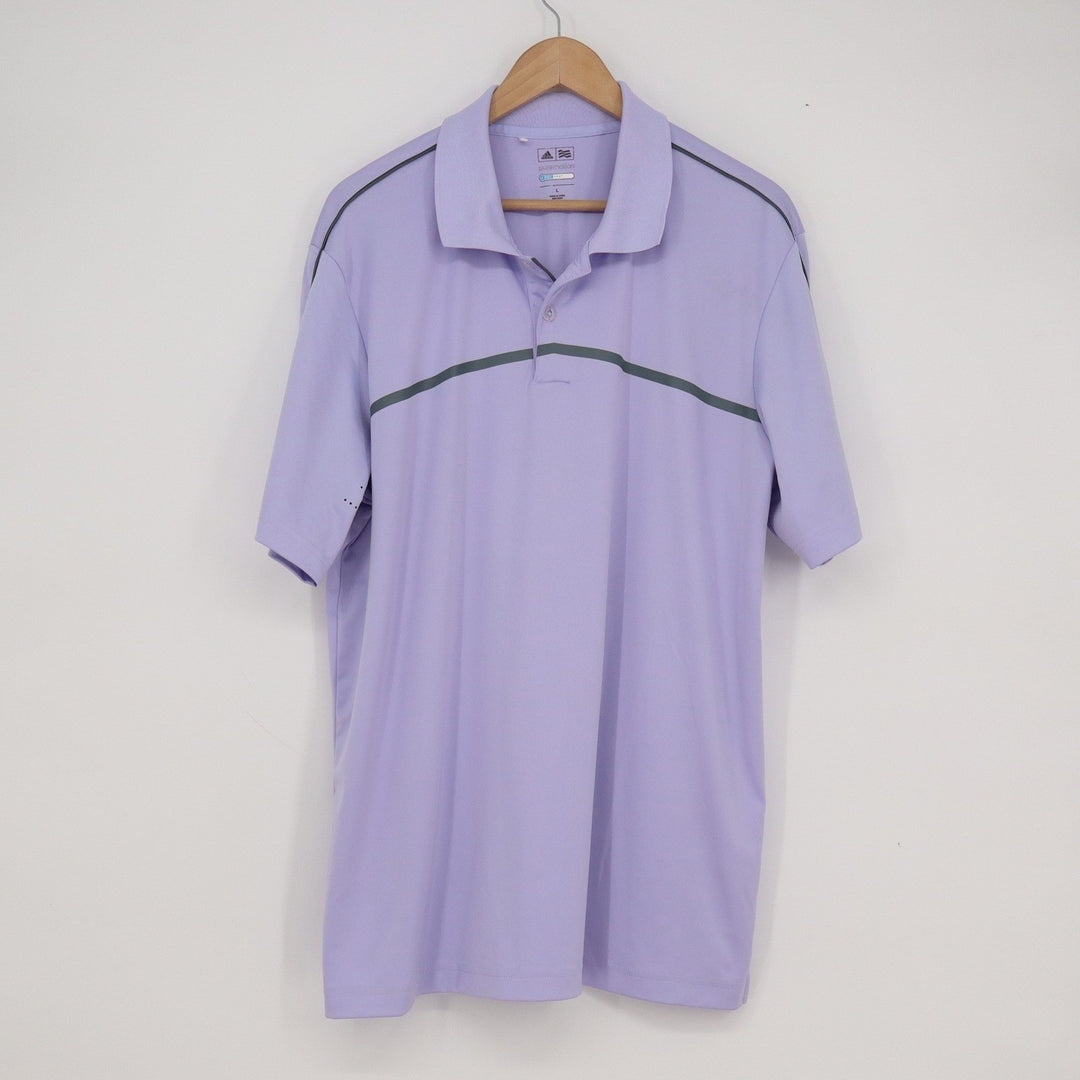 Adidas Mens Puremotion CoolMax Golf Polo Shirt Purple Large