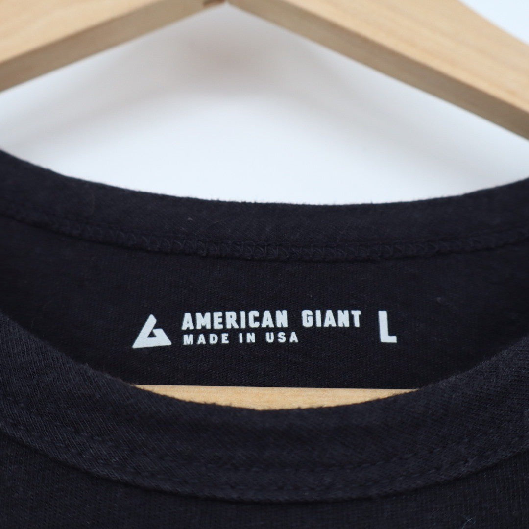 American Giant Men's Hemp Jersey Crew Tee Size L Made In USA
