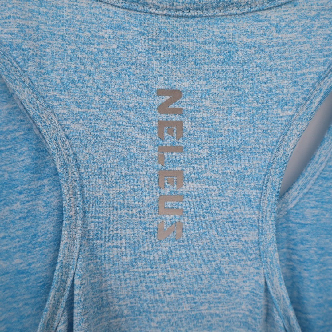 Neleus Tank Top Womens XL Blue Space Dye Racerback Scoop Neck Pullover Active