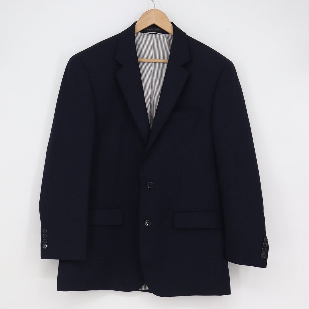 Van Heusen Mens Navy Blue Two Button Blazer Sport Coat Jacket 40R
