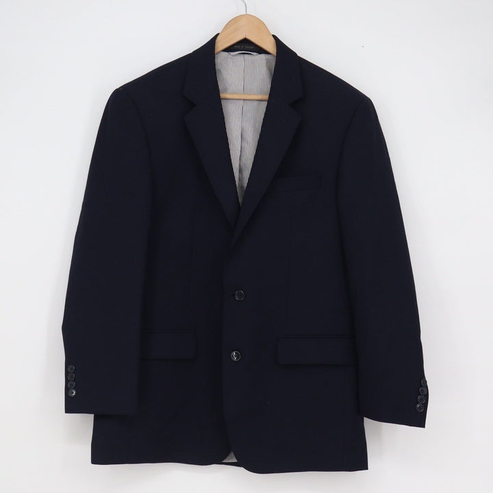 Van Heusen Mens Navy Blue Two Button Blazer Sport Coat Jacket 40R