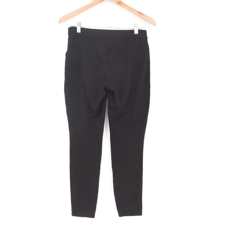 Max Studio Sweat Pants Womens Small Black Mid Rise Elastic Waist Skinny Leg