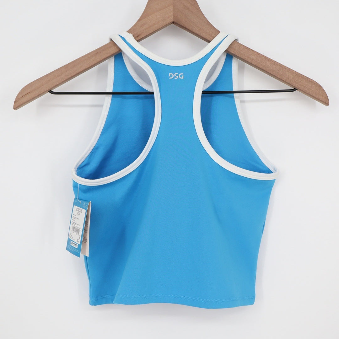 DSG Girls Momentum Shelf Bra Tank-Bound Aqua Blue Racerback Top Size M