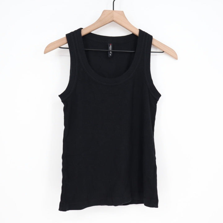 American Giant Classic Rib Tank Top Black Racerback Size Medium Made in USA
