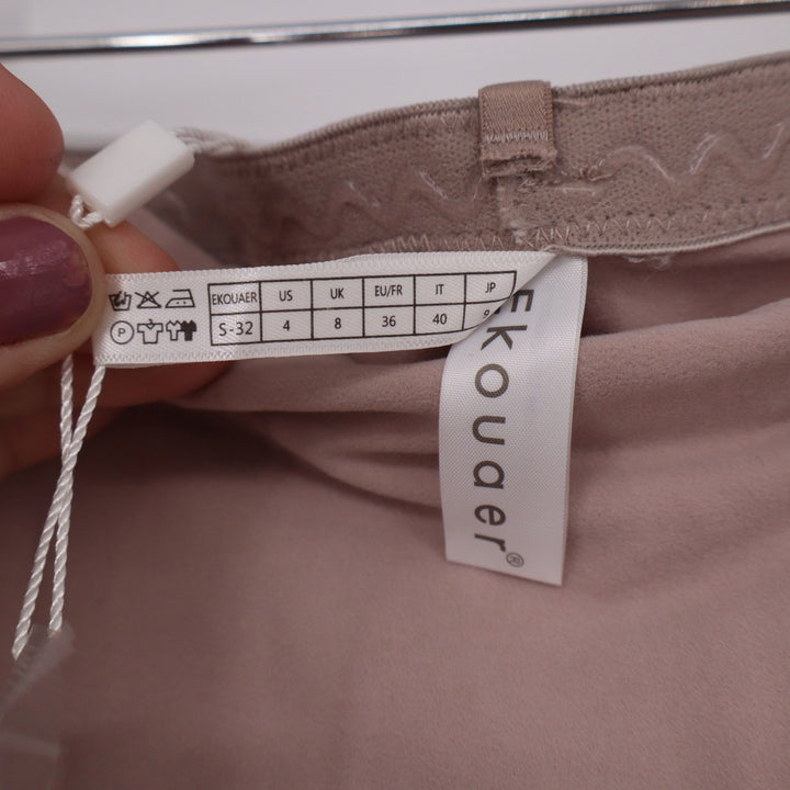 Ekouaer Womens High Waisted Tummy Control Shapewear Shorts Nude Size S-32