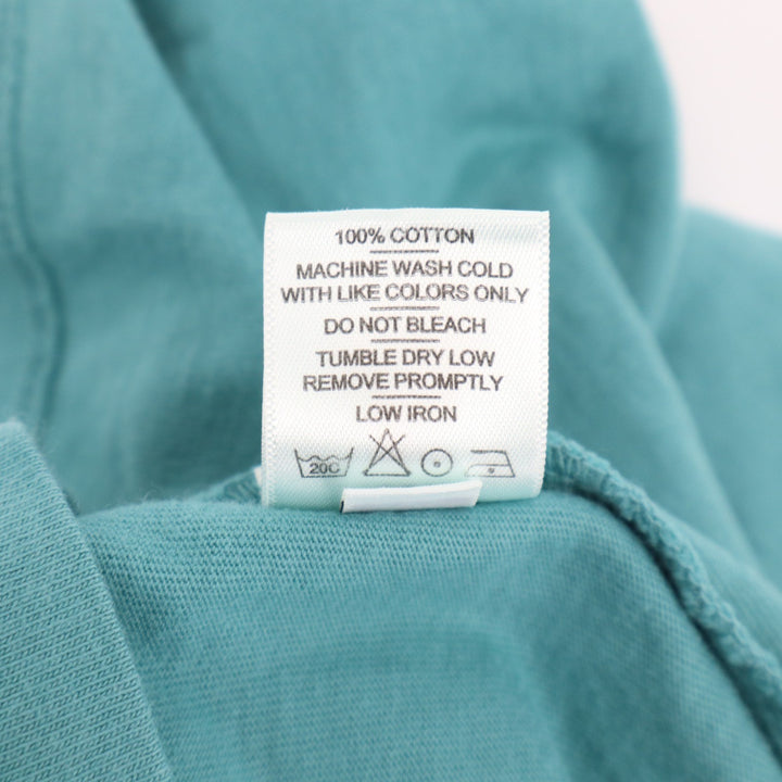 American Giant T-Shirt Mens Medium Aqua Cotton Front Pocket Crew Neck Pullover